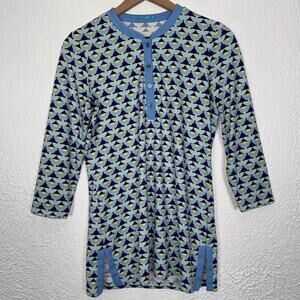 J. McLaughlin Catalina Cloth Floral Tunic Top Size Small